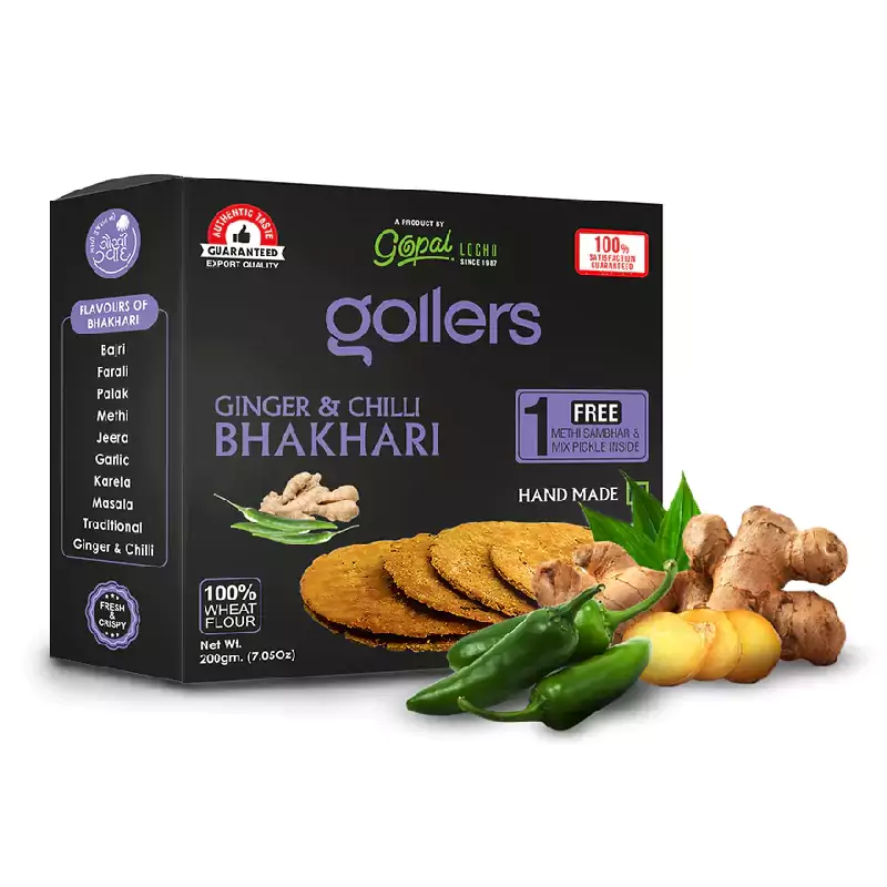 Gollers Ginger & Chilli Bhakhari Gollers Ginger & Chilli Bhakhari-Pack Size-200 g