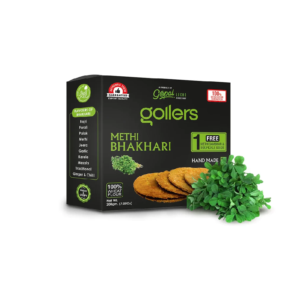 Gollers Methi Bhakhari Gollers Methi Bhakhari-Pack Size-200 g