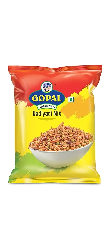 Gopal Namkeen Chivda Combo of Nylon Chivda, Nadiyadi Mix, Farali Chivda, Tikha Mitha Mix and Sing Bhujiya - Image 3