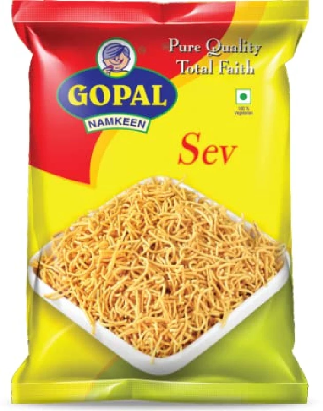 Gopal Namkeen Sev Combo of Tikhi Sev, Sev, Farali Chivda, Nylon Sev, Garlic Sev Murmura and Khatta Meetha Sev Murmura - Image 2