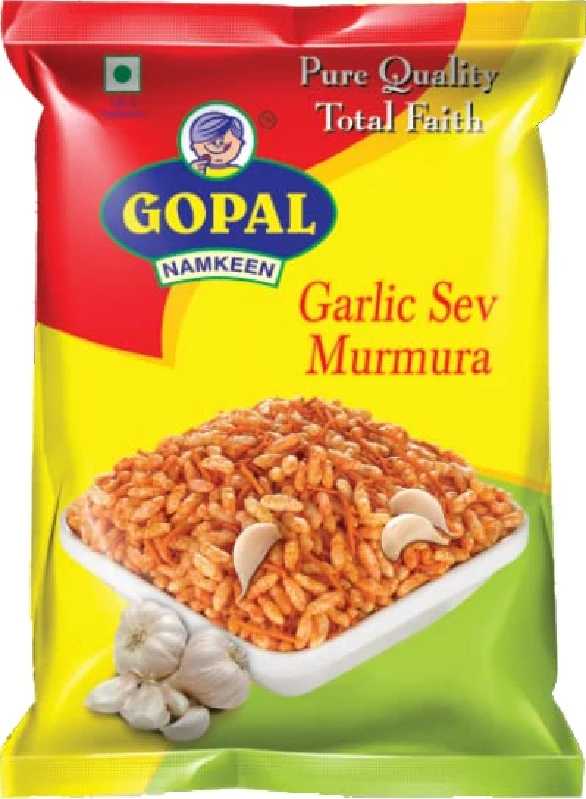 Gopal Namkeen Sev Combo of Tikhi Sev, Sev, Farali Chivda, Nylon Sev, Garlic Sev Murmura and Khatta Meetha Sev Murmura - Image 6