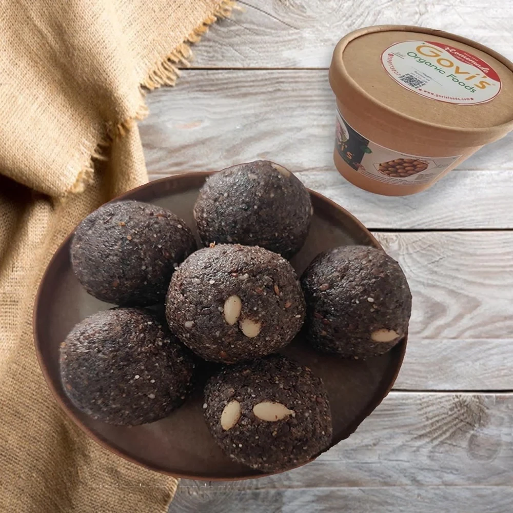 Govi’s Organic Foods - Jaggery Black Sesame Laddu (Til Ka) - Image 2