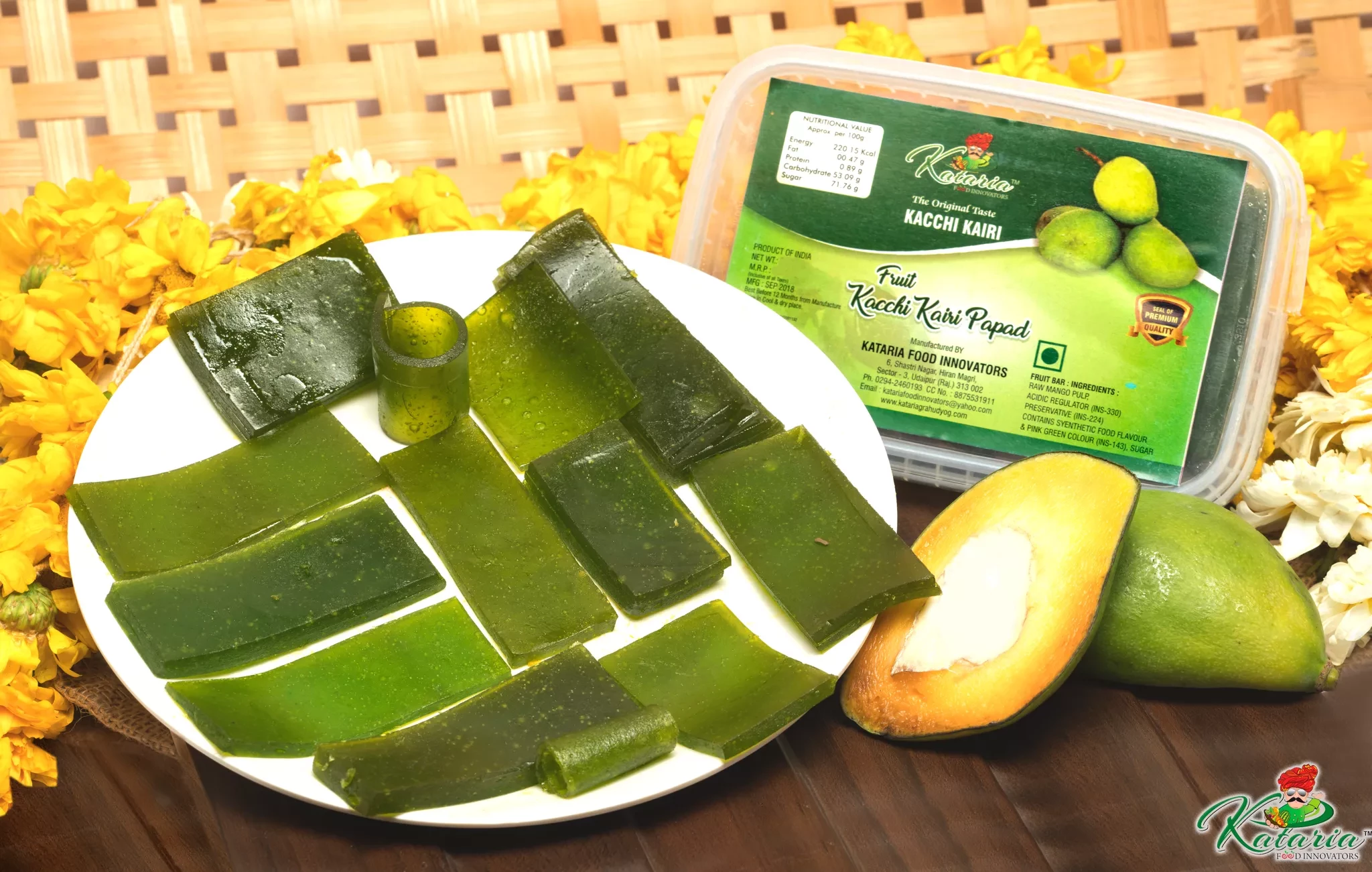 Green Mango (Kacchi Kairi) Papad Green Mango (Kacchi Kairi) Papad-Pack Size-500g