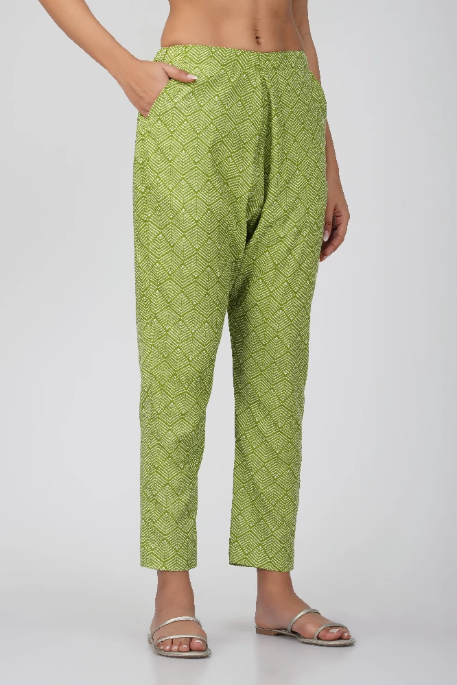 Green Printed Cotton Co-ord Set - Image 5