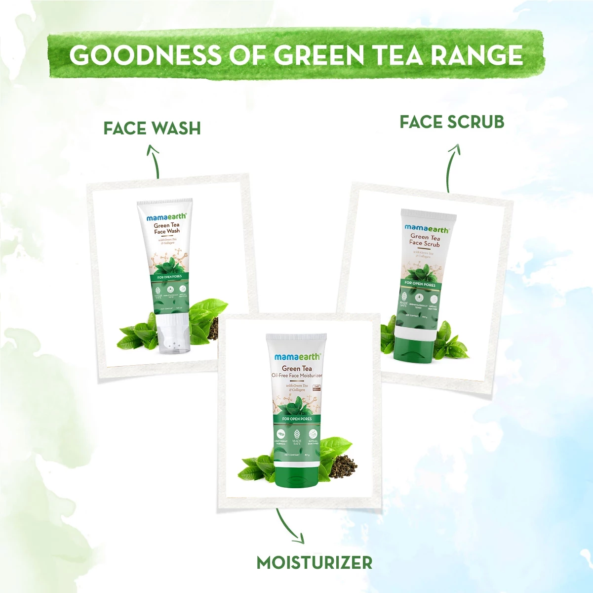 Green Tea Face Scrub With Green Tea & Collagen For Open Pores - Image 6