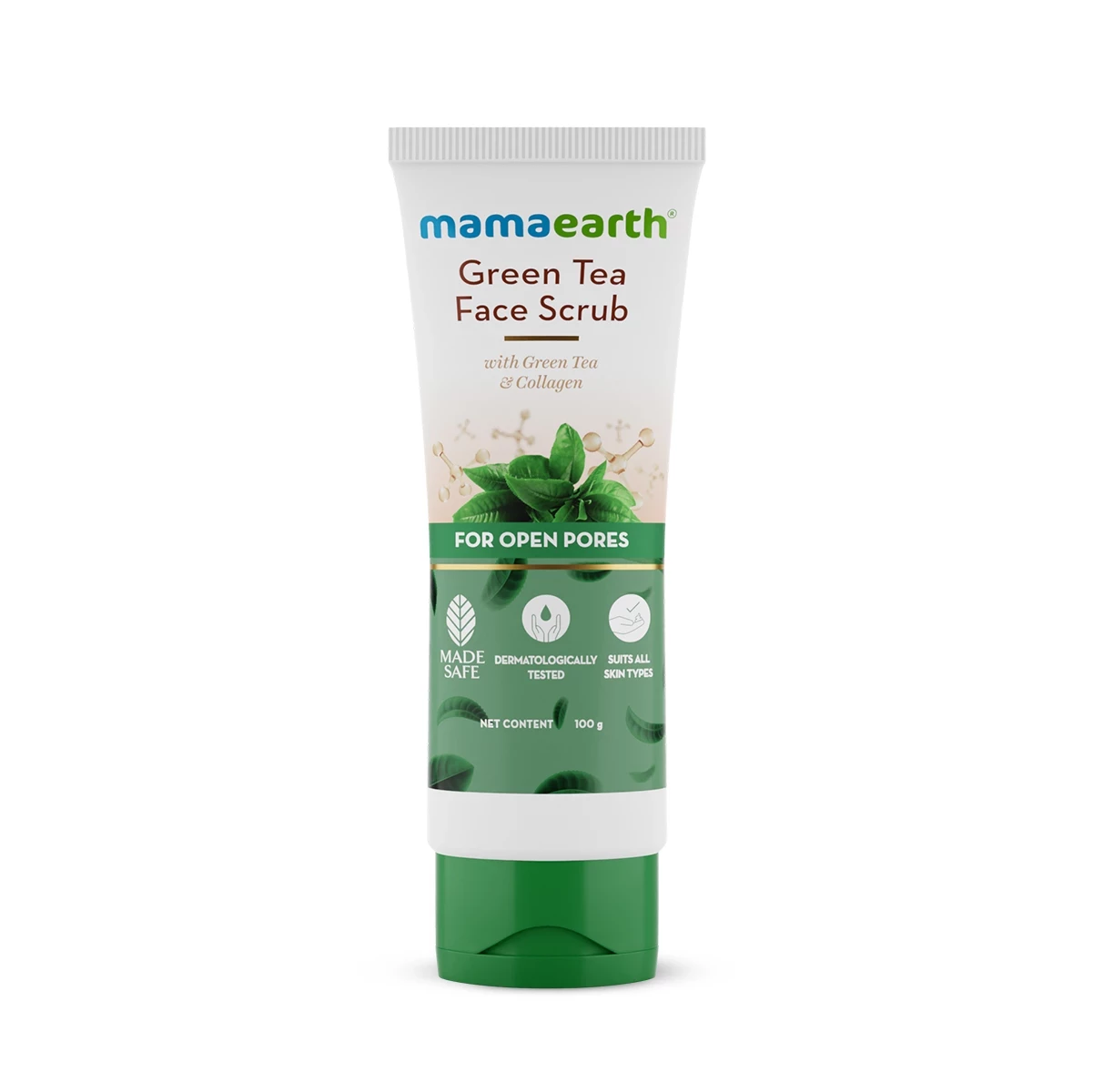 Green Tea Face Scrub With Green Tea & Collagen For Open Pores - Image 8