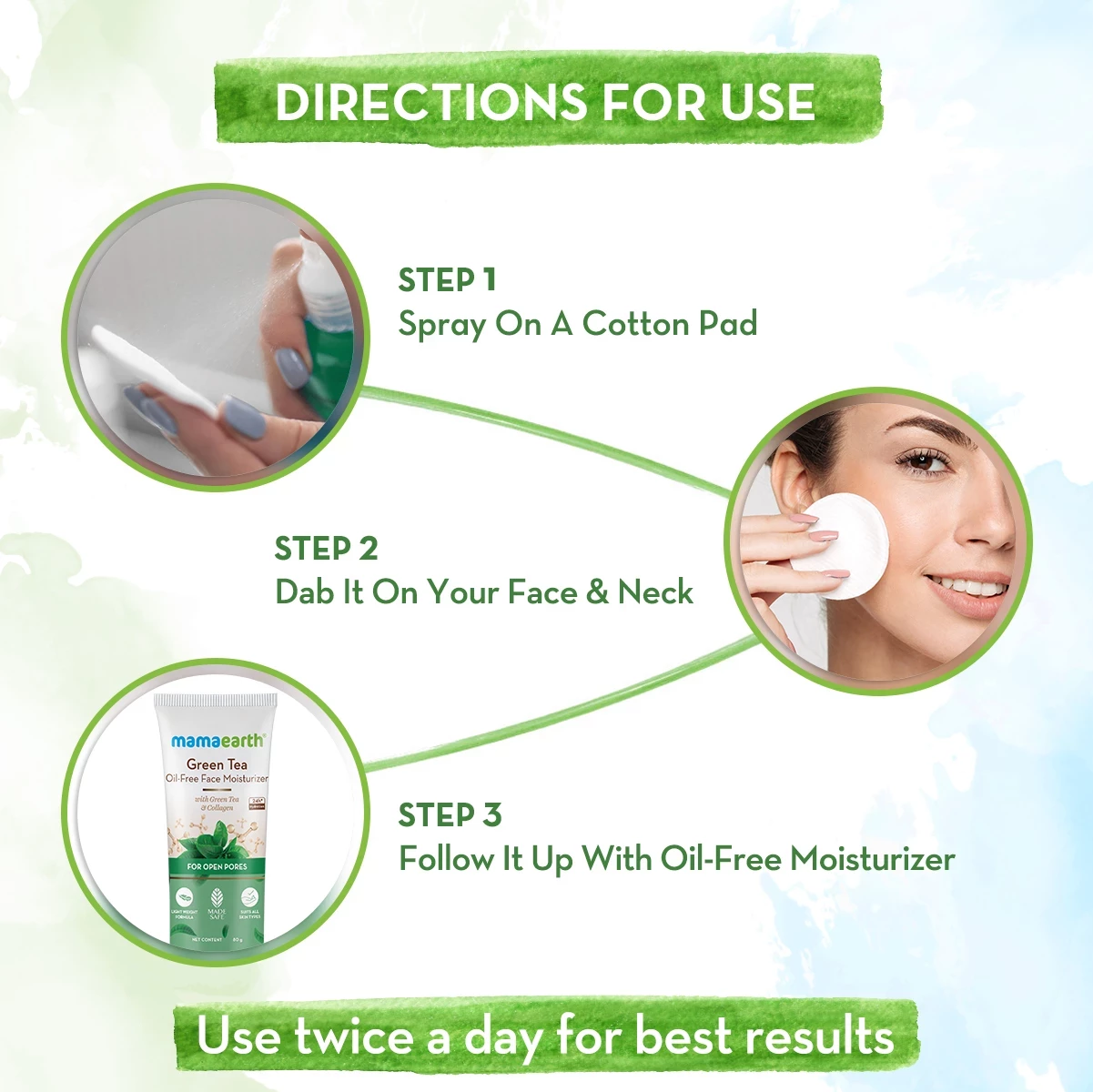 Green Tea Face Toner With Green Tea & Collagen For Open Pores - Image 5