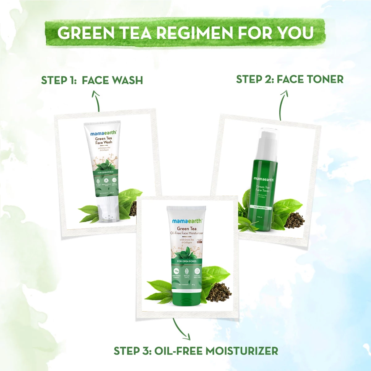 Green Tea Face Toner With Green Tea & Collagen For Open Pores - Image 6
