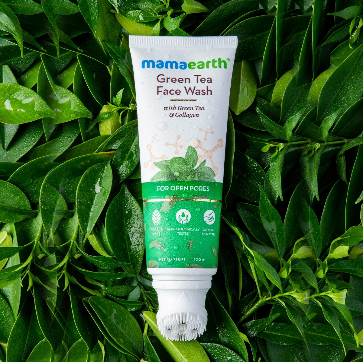 Green Tea Face Wash With Green Tea & Collagen For Open Pores - Image 2
