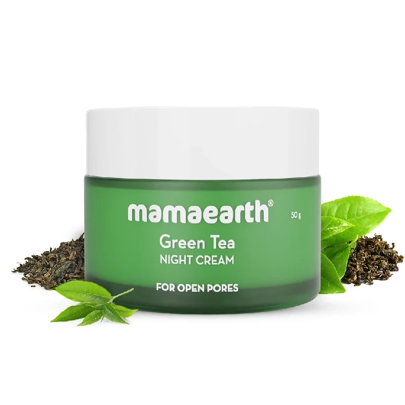 Green Tea Night Cream With Green Tea & Collagen For Open Pores - Image 1