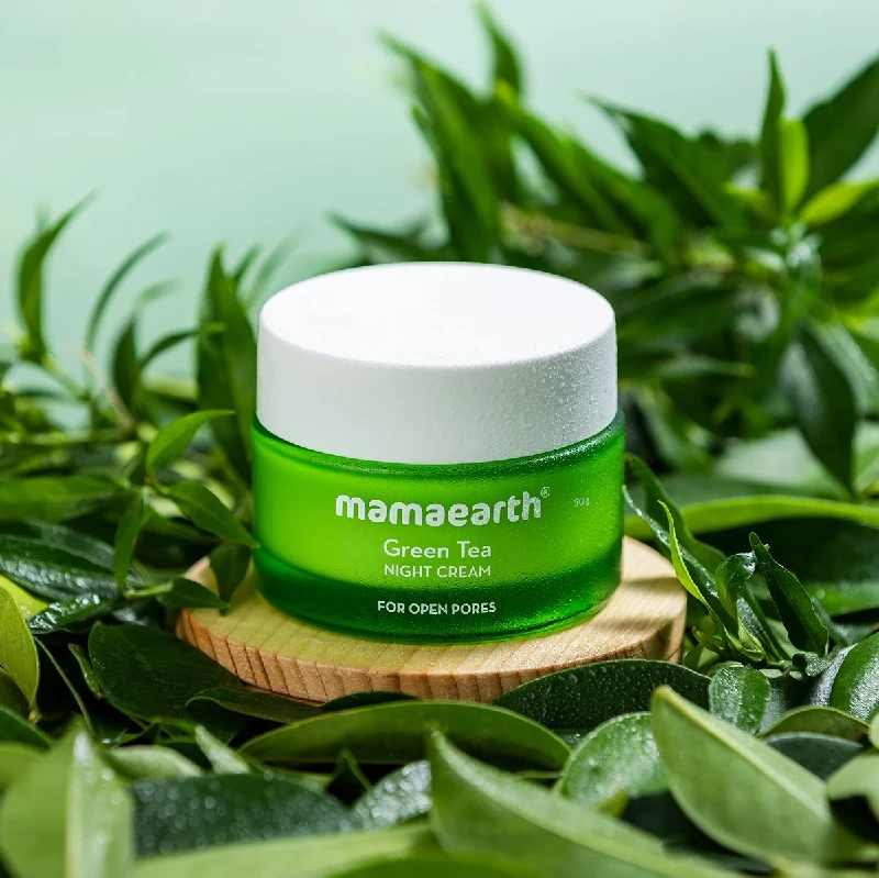 Green Tea Night Cream With Green Tea & Collagen For Open Pores - Image 2