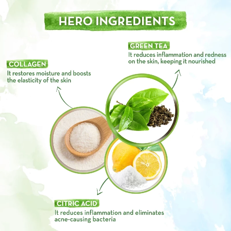 Green Tea Night Cream With Green Tea & Collagen For Open Pores - Image 4