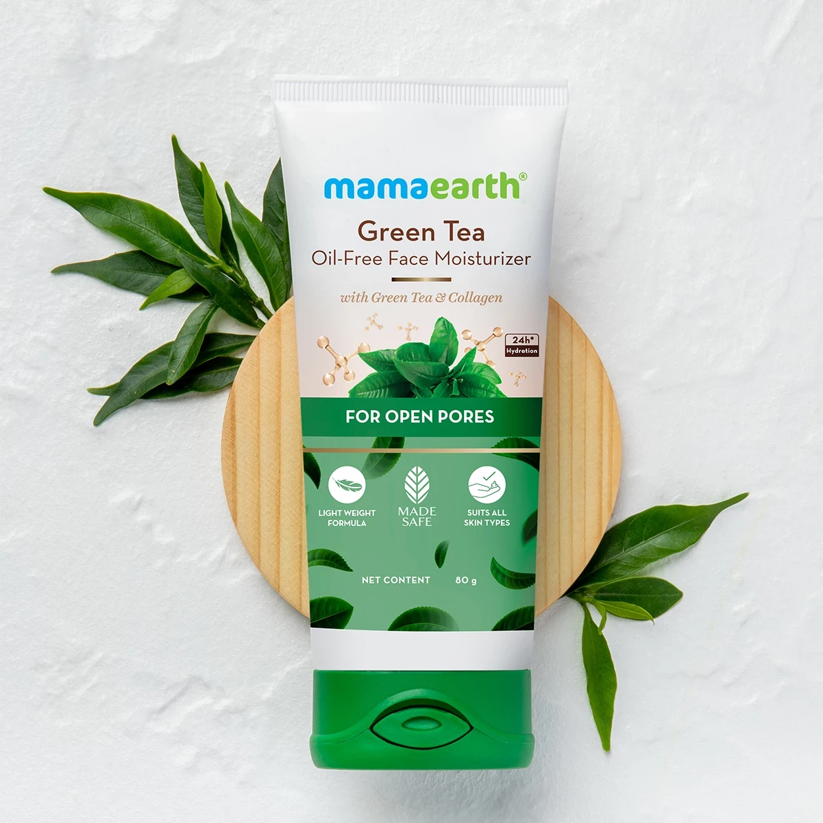 Green Tea Oil-Free Face Moisturizer with Green Tea & Collagen For Open Pores - Image 2