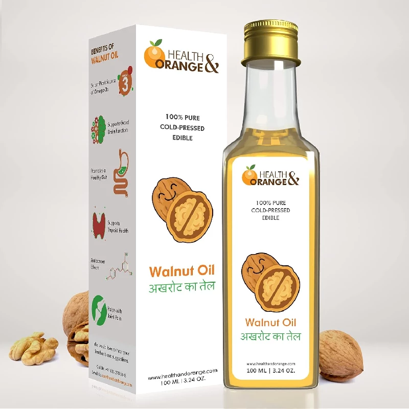 H&O Walnut Oil - 100% Pure Cold Pressed Edible Akhrot Ka Tel - Image 3