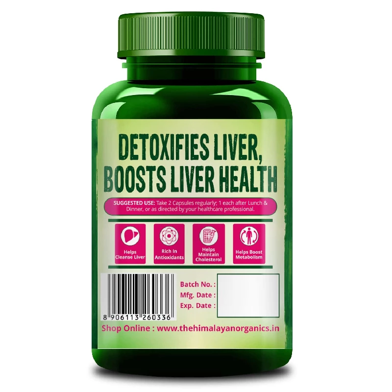 HIMALAYAN ORGANICS Milk Thistle Extract With 800Mg Of Silybum Marianum Detox Supplement For Men And Women For Healthy Liver - Image 2