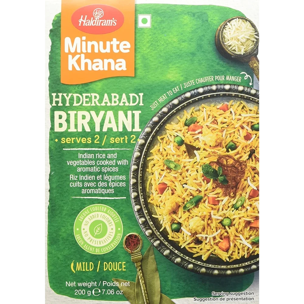 Haldiram's Ready To Eat Hyderabadi Biryani Haldiram's Ready To Eat Hyderabadi Biryani-Pack Size-200 g