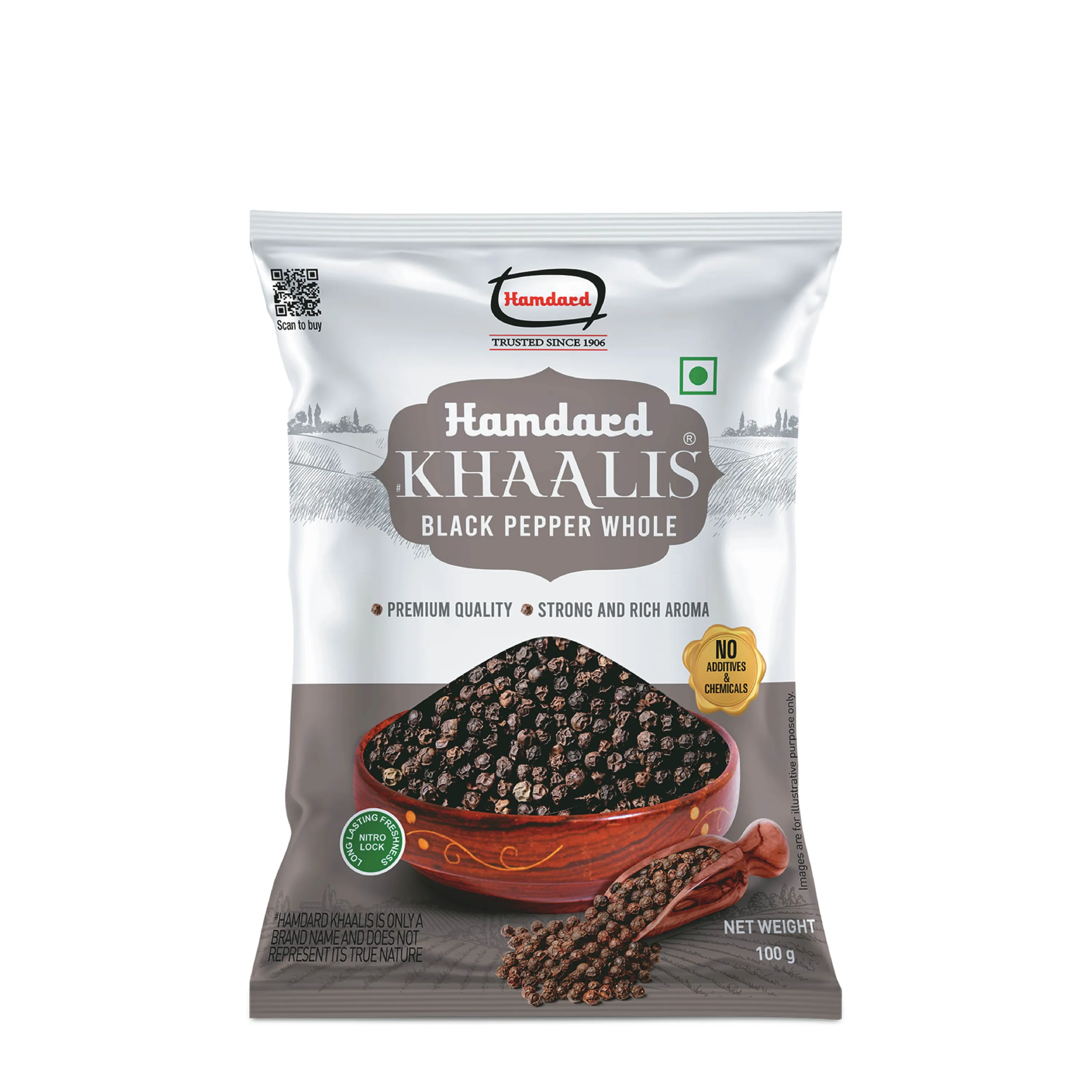 Hamdard Khaalis Black Pepper (kaali Mirch) Whole