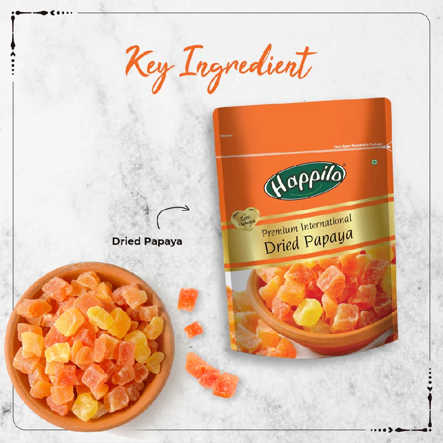 Happilo Premium International Dried Papaya - Image 2