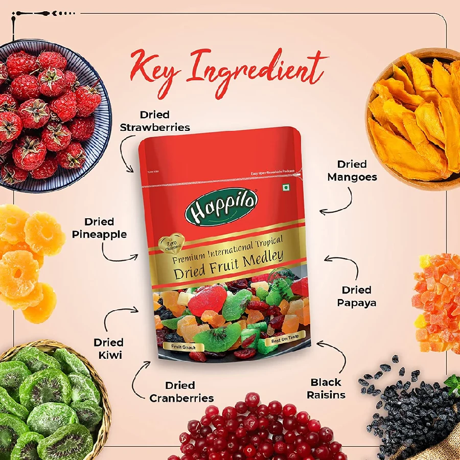 Happilo Premium International Dried Tropical Fruit Medley - Image 2