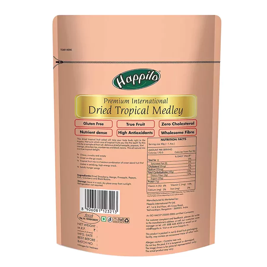 Happilo Premium International Dried Tropical Fruit Medley - Image 3