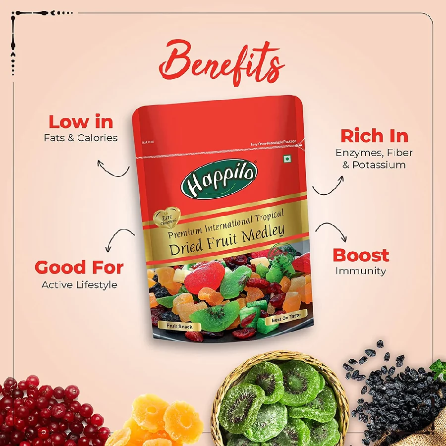 Happilo Premium International Dried Tropical Fruit Medley - Image 5