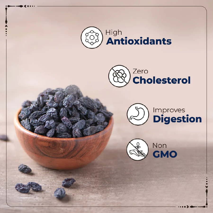 Happilo Premium Seedless Afghani Black Raisins - Image 4