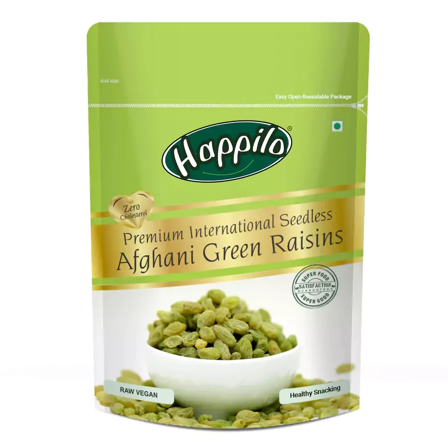 Happilo Premium Seedless Afghani Green Raisins