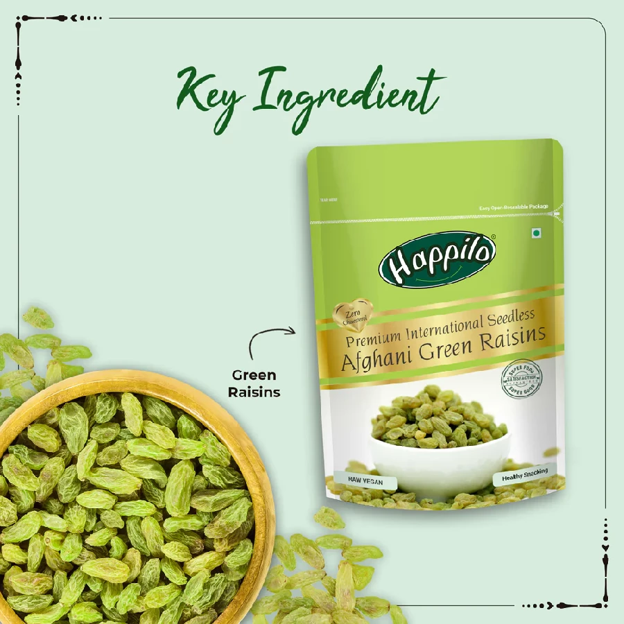 Happilo Premium seedless Afghani Green Raisins - Image 2