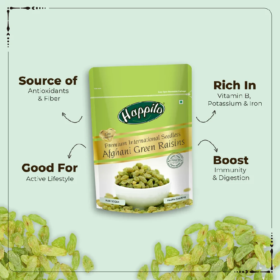 Happilo Premium seedless Afghani Green Raisins - Image 5