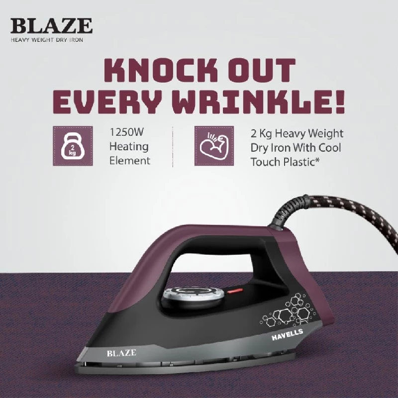 Havells Blaze 1250 Watts Dry Iron - Image 2