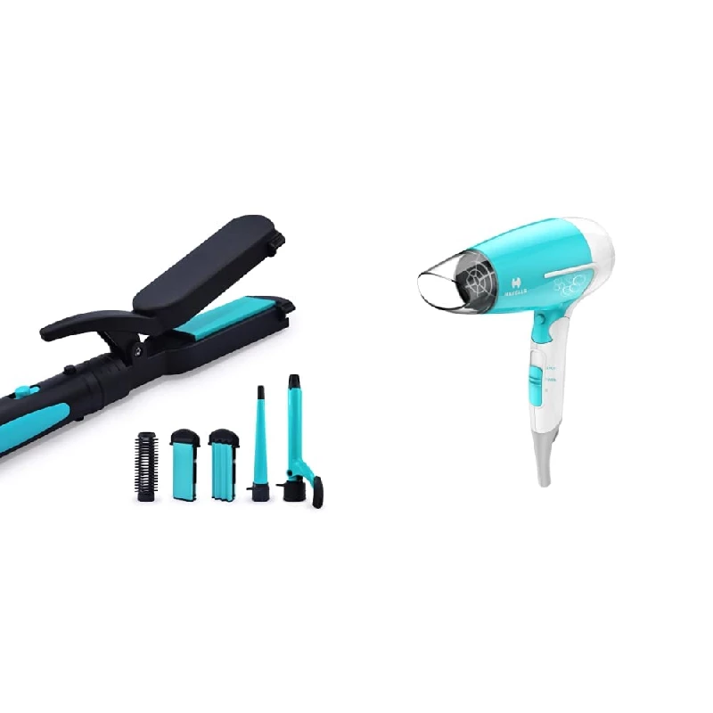 Havells HC4045 5 in 1 Hair Styler-Straightener & HD3151 1200 Watts Dryer Havells HC4045 5 in 1 Hair Styler-Straightener & HD3151 1200 Watts Dryer-Pack Size-Combo of 2