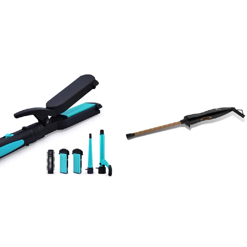 Havells HC4045 5 in 1 Multi Styling Kit-Straightener & Havells HC4031 Chopstick Hair Curler Havells HC4045 5 in 1 Multi Styling Kit-Straightener & Havells HC4031 Chopstick Hair Curler-Pack Size-Combo of 2