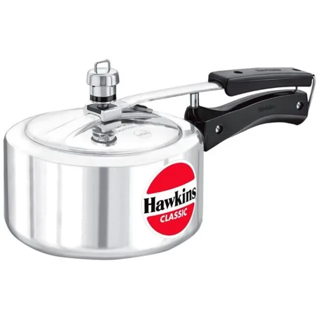 Hawkins Aluminium Inner Lid Pressure Cooker Bakelite Handle, Silver, Classic, Cl20