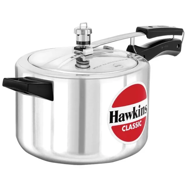 Hawkins Classic Aluminium Inner Lid Pressure Cooker - Bakelite Handle, Silver, CL50 Hawkins Classic Aluminium Inner Lid Pressure Cooker - Bakelite Handle, Silver, CL50--5 l