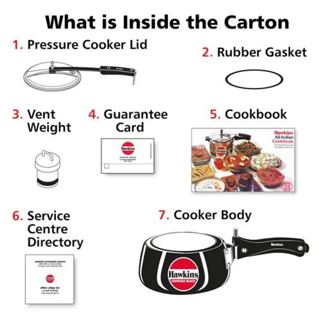 Hawkins Contura Hard Anodised Black Inner Lid Pressure Cooker - With Handle, CB15 - Image 5