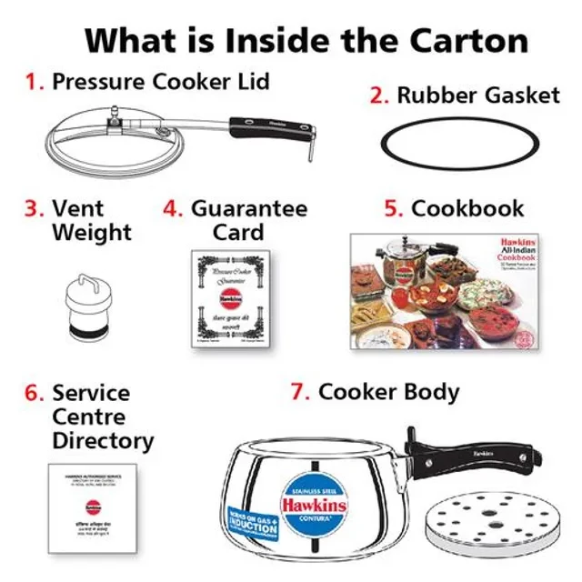Hawkins Contura Stainless Steel Inner Lid Pressure Cooker - Induction Base,Silver,SSC50 - Image 6