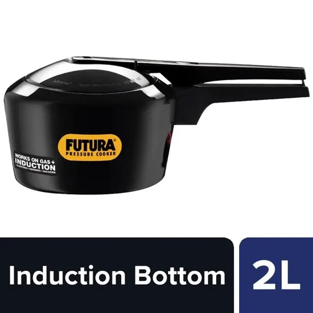 Hawkins Futura Hard Anodised Aluminium Pressure Cooker - Induction Base Black, IFP20 Hawkins Futura Hard Anodised Aluminium Pressure Cooker - Induction Base Black, IFP20--2 l
