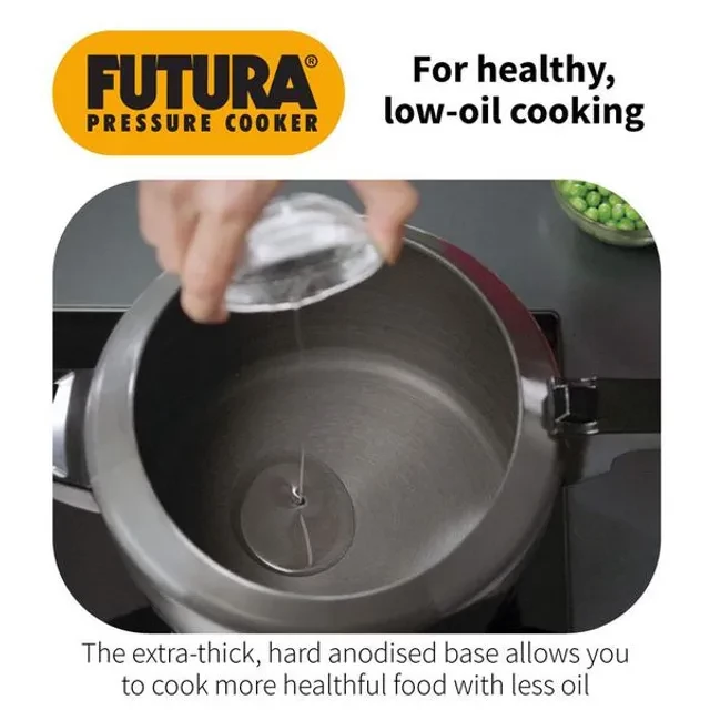 Hawkins Futura Hard Anodised Aluminium Pressure Cooker - Induction Base Black, IFP20 - Image 4