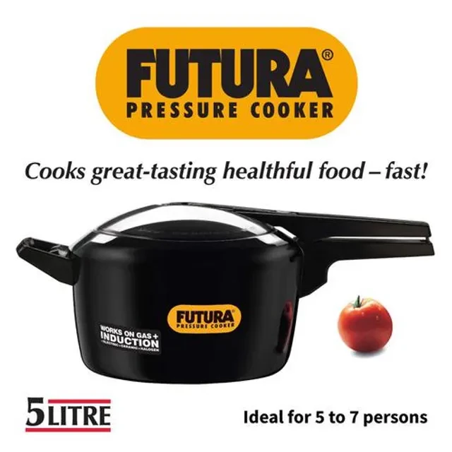 Hawkins Futura Hard Anodised Aluminium Pressure Cooker - Induction Base Black, IFP50 - Image 2