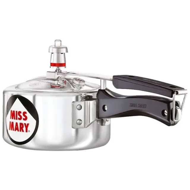 Hawkins Miss Mary Aluminium Inner Lid Pressure Cooker With Handle, Silver, Mm15