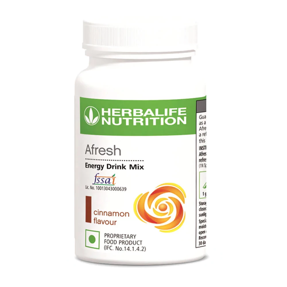 Herbalife Nutrition Afresh Energy Drink Mix - Cinnamon Flavour Herbalife Nutrition Afresh Energy Drink Mix - Cinnamon Flavour-Pack Size-50 g
