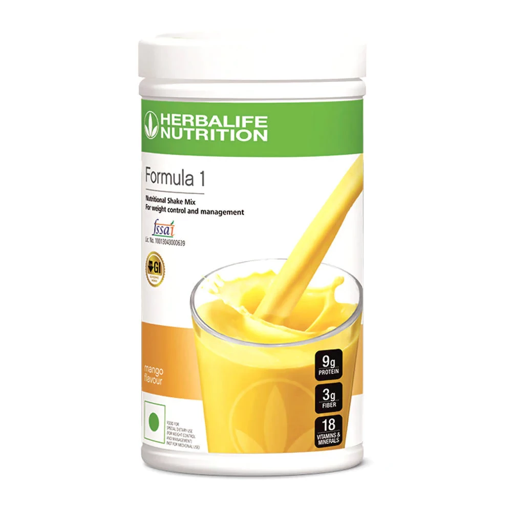Herbalife Nutrition Formula 1 Nutritional Shake Mix Mango Flavour Herbalife Nutrition Formula 1 Nutritional Shake Mix Mango Flavour-Pack Size-500 g