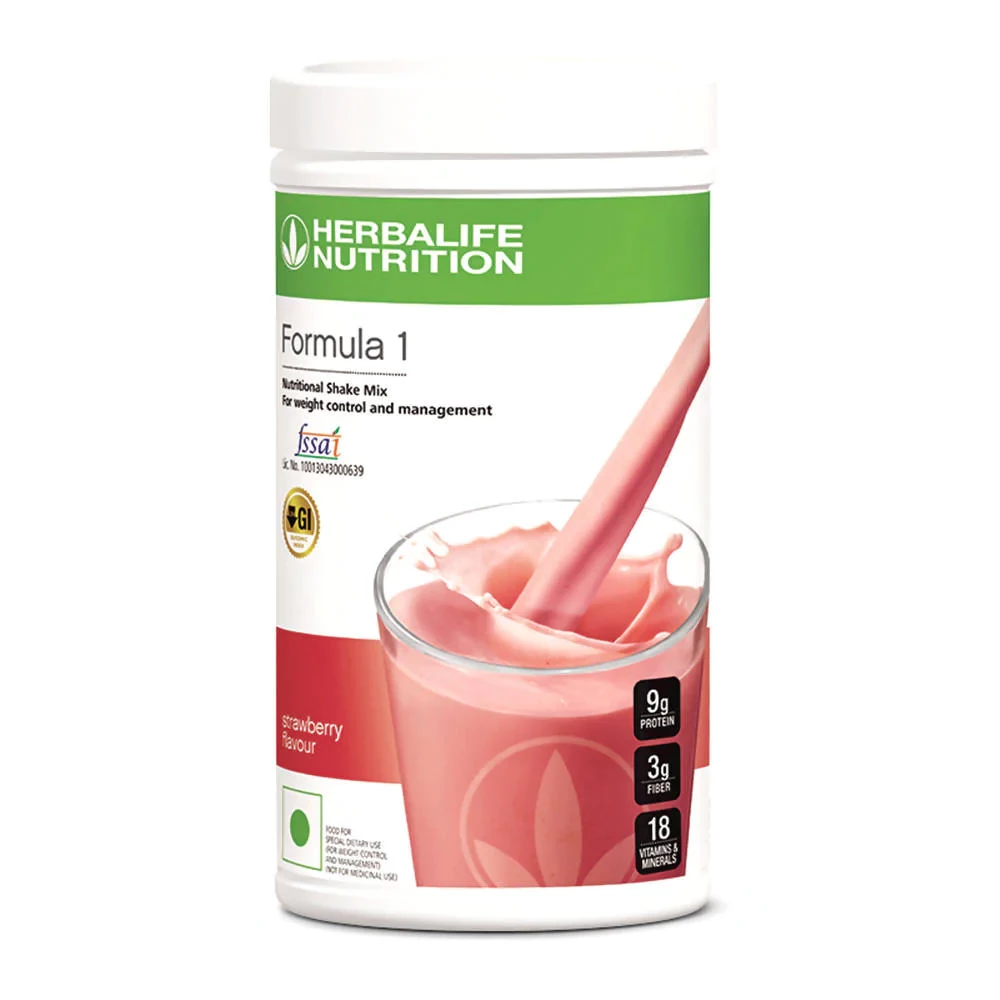 Herbalife Nutrition Formula 1 Nutritional Shake Mix Strawberry Flavour Herbalife Nutrition Formula 1 Nutritional Shake Mix Strawberry Flavour-Pack Size-500 g