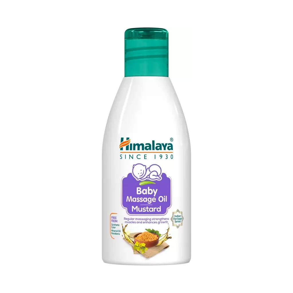 Himalaya Baby Gift Pack Series - White & Himalaya Baby Massage Oil (Mustard) - Image 3