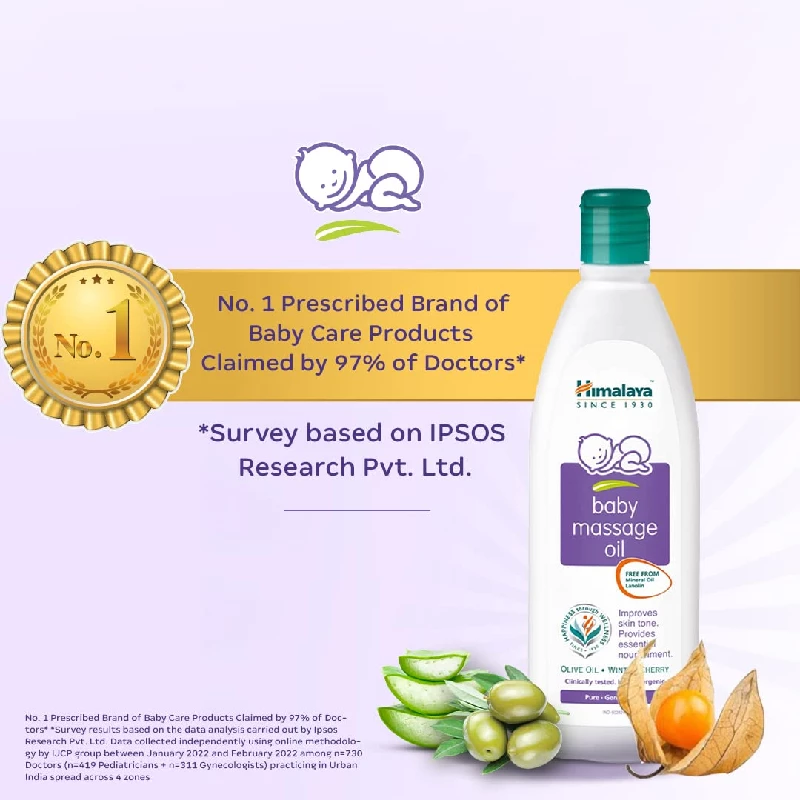 Himalaya Face Body Oil Baby Massage Oil For All Skin Types - Image 2