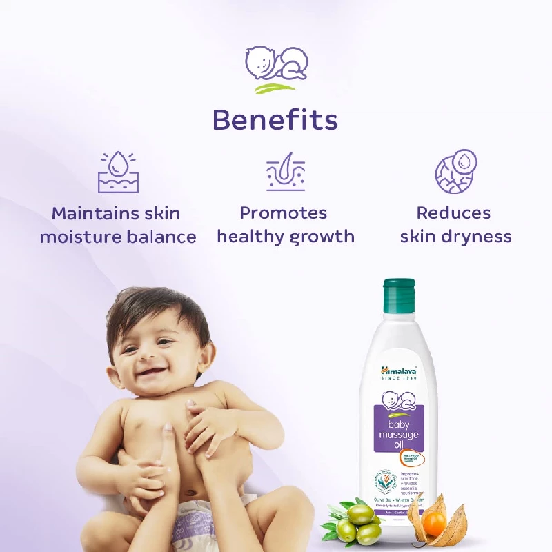 Himalaya Face Body Oil Baby Massage Oil For All Skin Types - Image 3