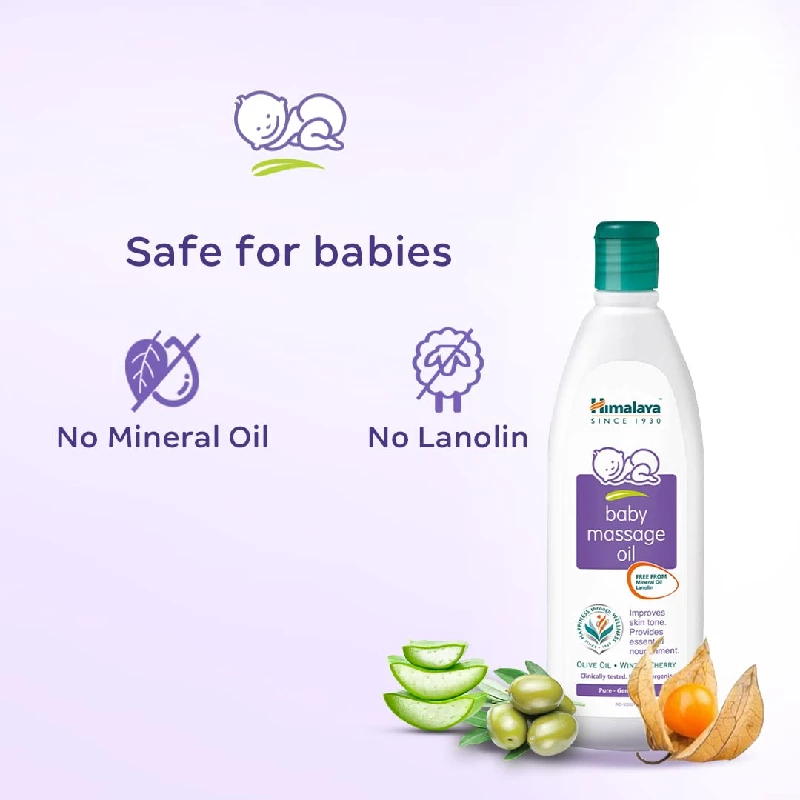 Himalaya Face Body Oil Baby Massage Oil For All Skin Types - Image 5