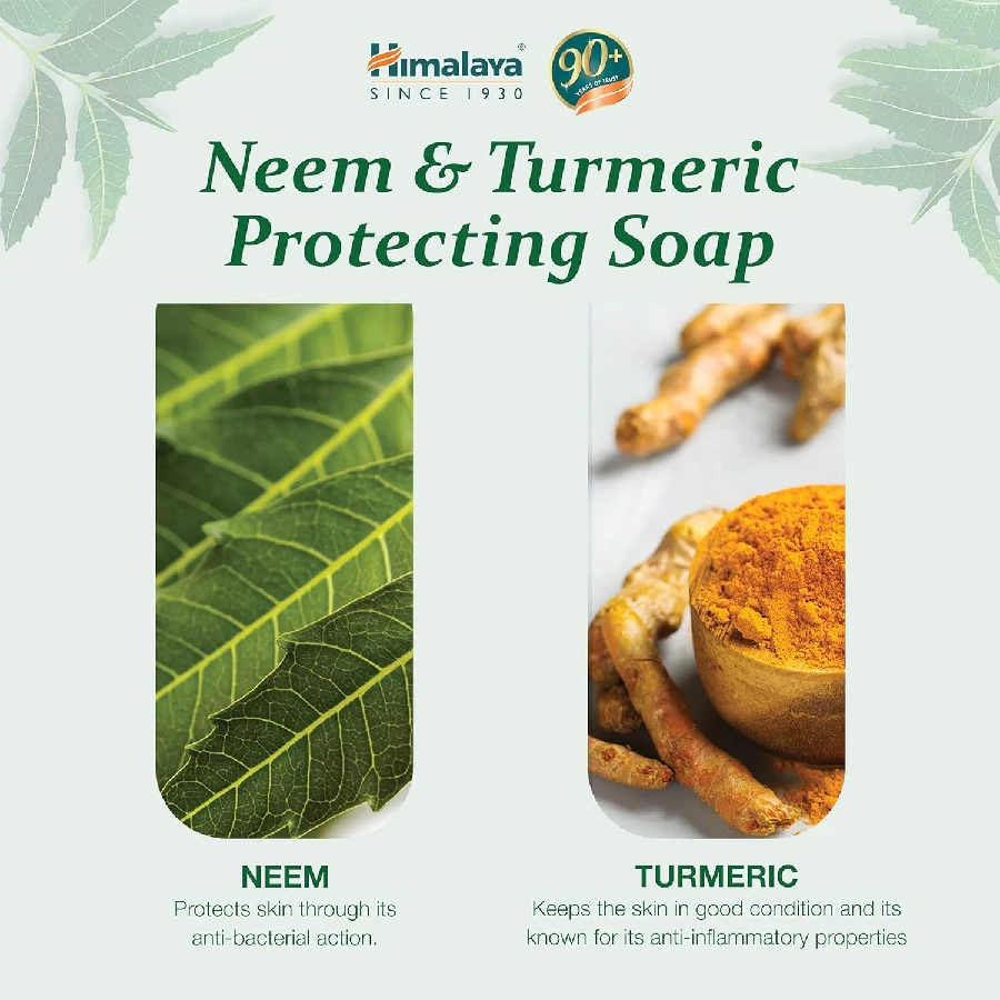 Himalaya Herbals Neem and Turmeric Soap | Purifying Body Bar | Daily Skin Protection-2