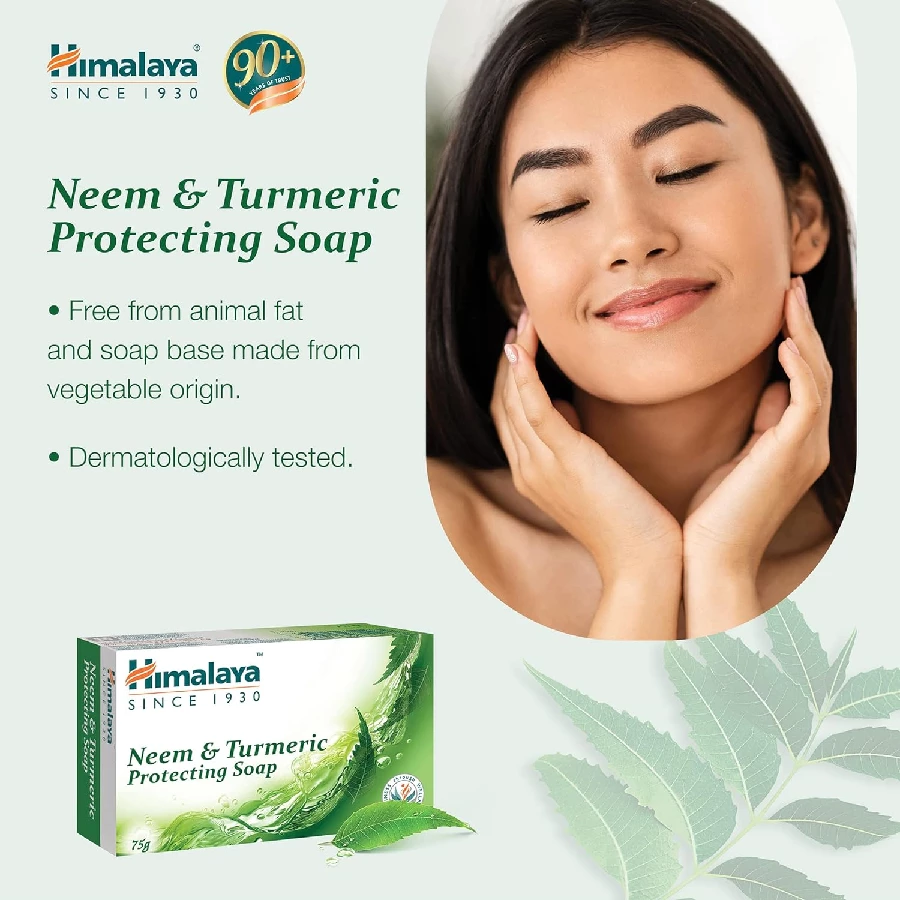 Himalaya Herbals Neem and Turmeric Soap | Purifying Body Bar | Daily Skin Protection-4