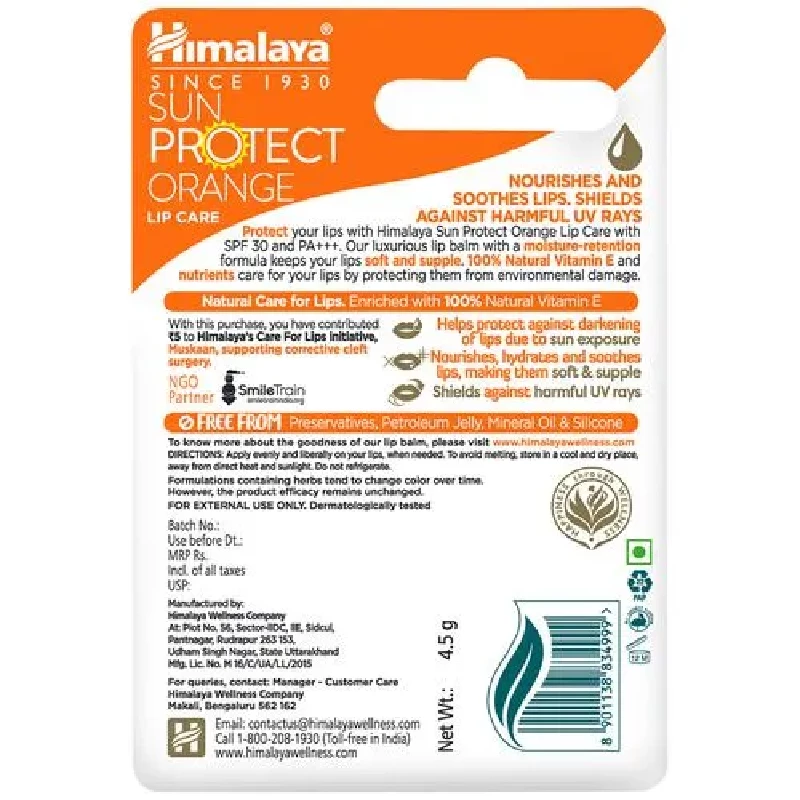 Himalaya Sun Protect Orange Lip Care - Image 2